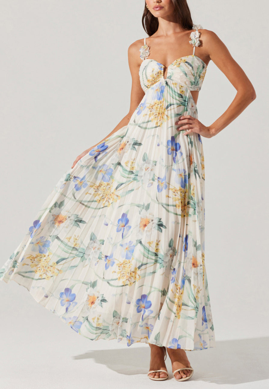 ASTR Emese Dress in Blue Multi Floral