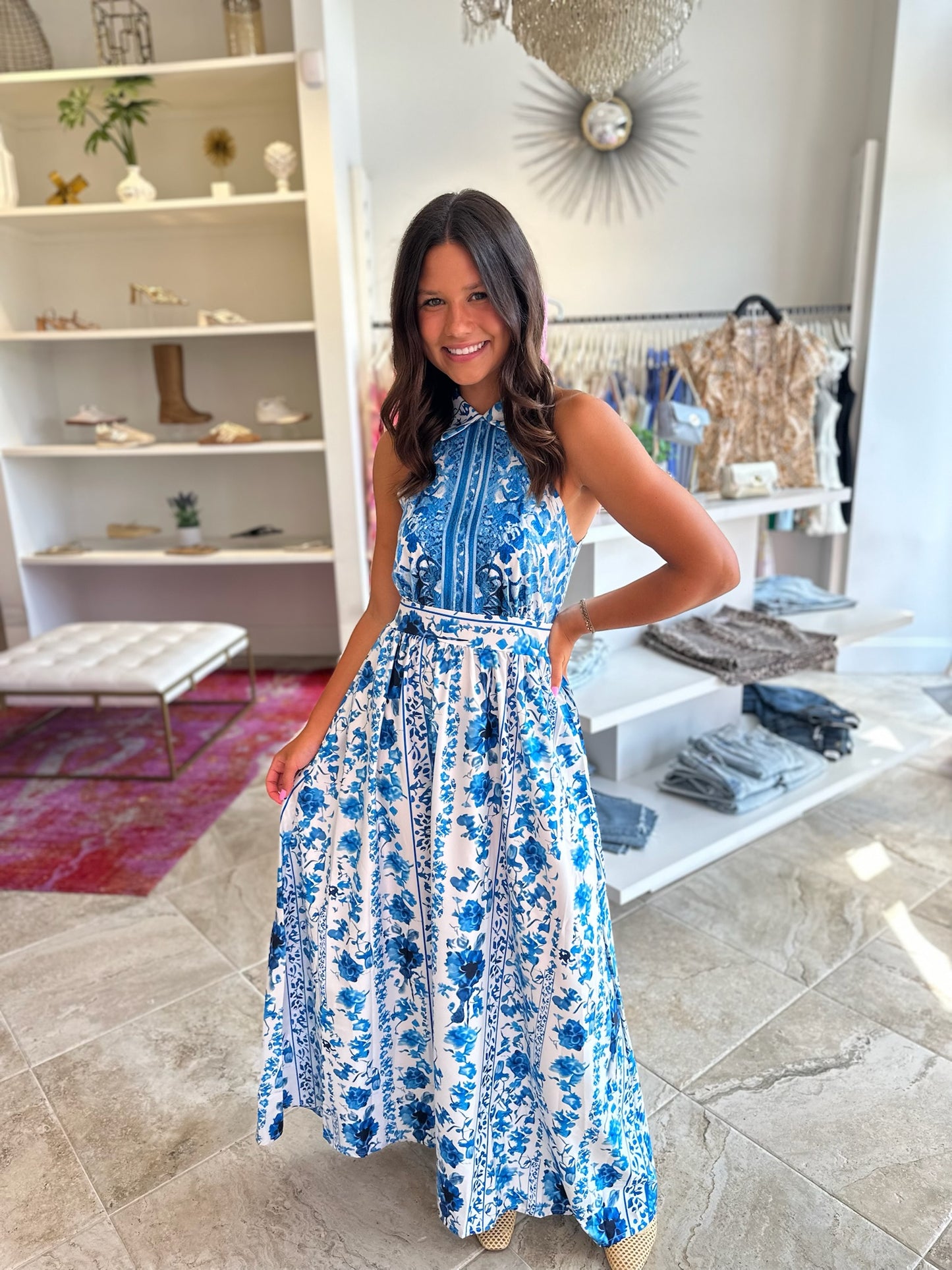 Corrie Floral Print Maxi Dress