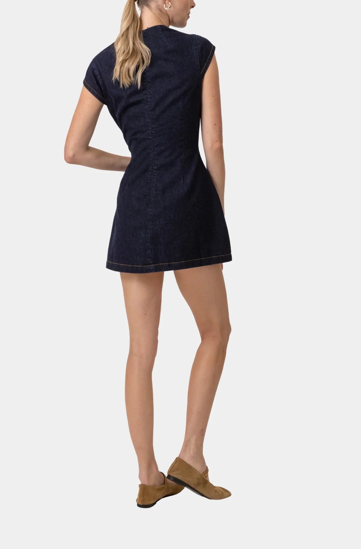 Line & Dot Flavia Mini Dress in Indigo
