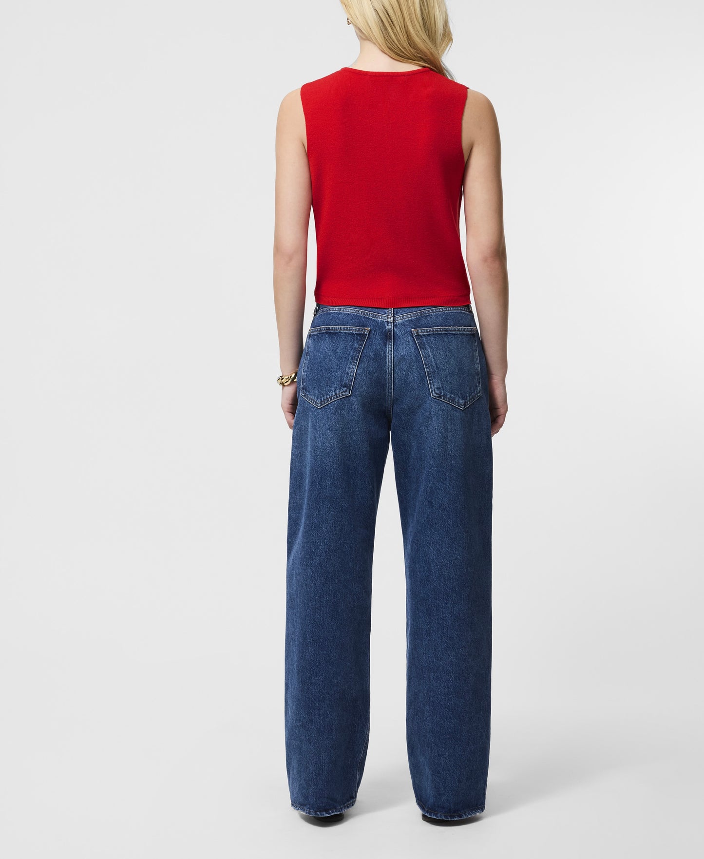 French Connection Cosysoft Knit Vest in Mars Red