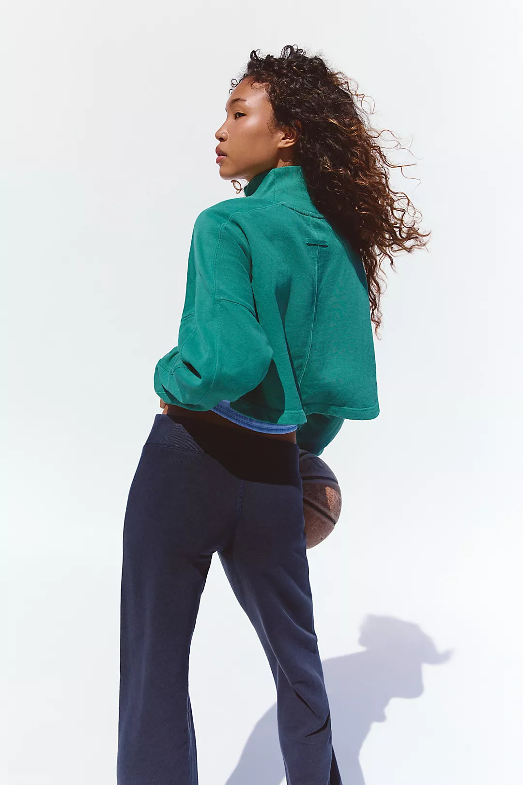FP Movement Pick Up Game Pullover in Green Frost