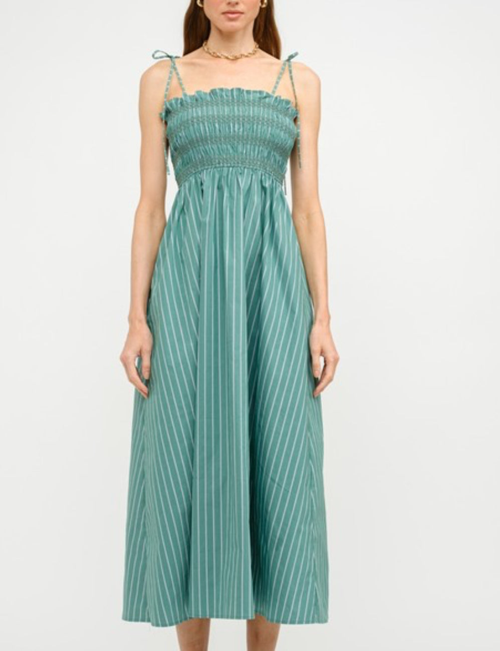 Kitty Striped Midi Dress
