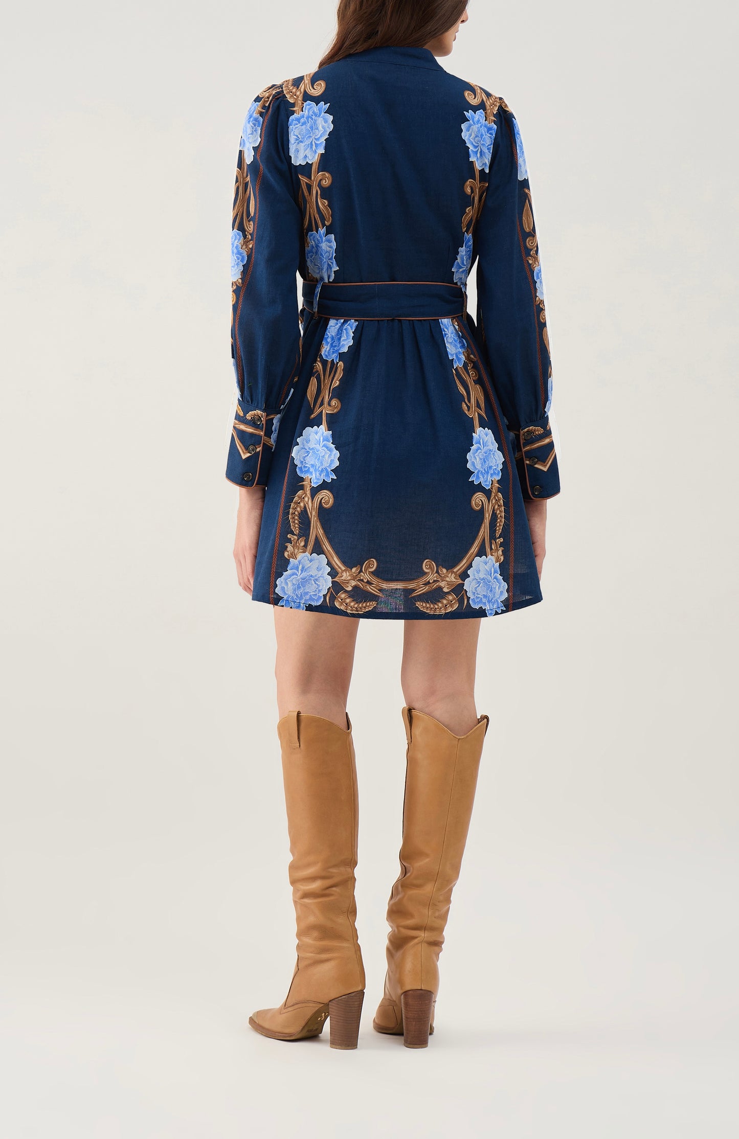 Beyond By Vera Nella Dress in Harvest Navy