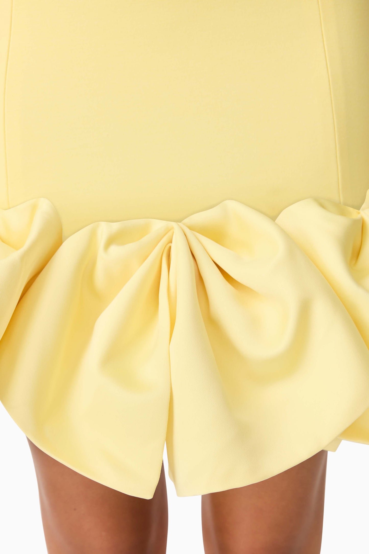 Elliatt Evee Strapless Mini Dress in Lemon
