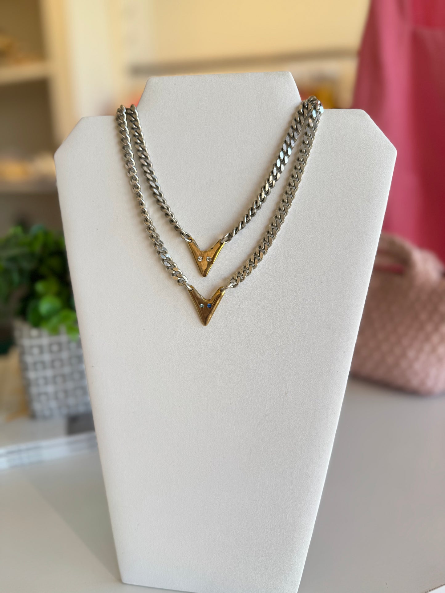 Ermine Jewelry Heart Big and Eyes Necklace