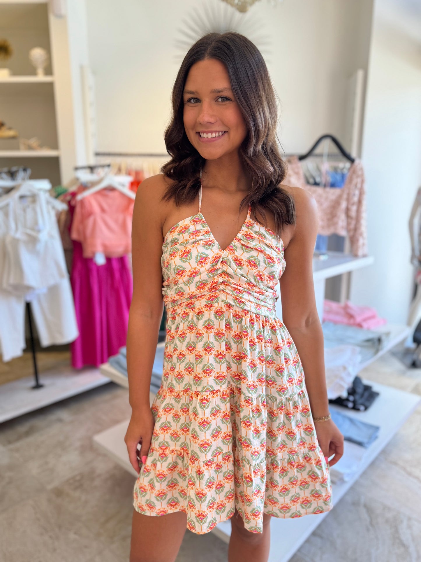 Ferrell Floral Halter Dress