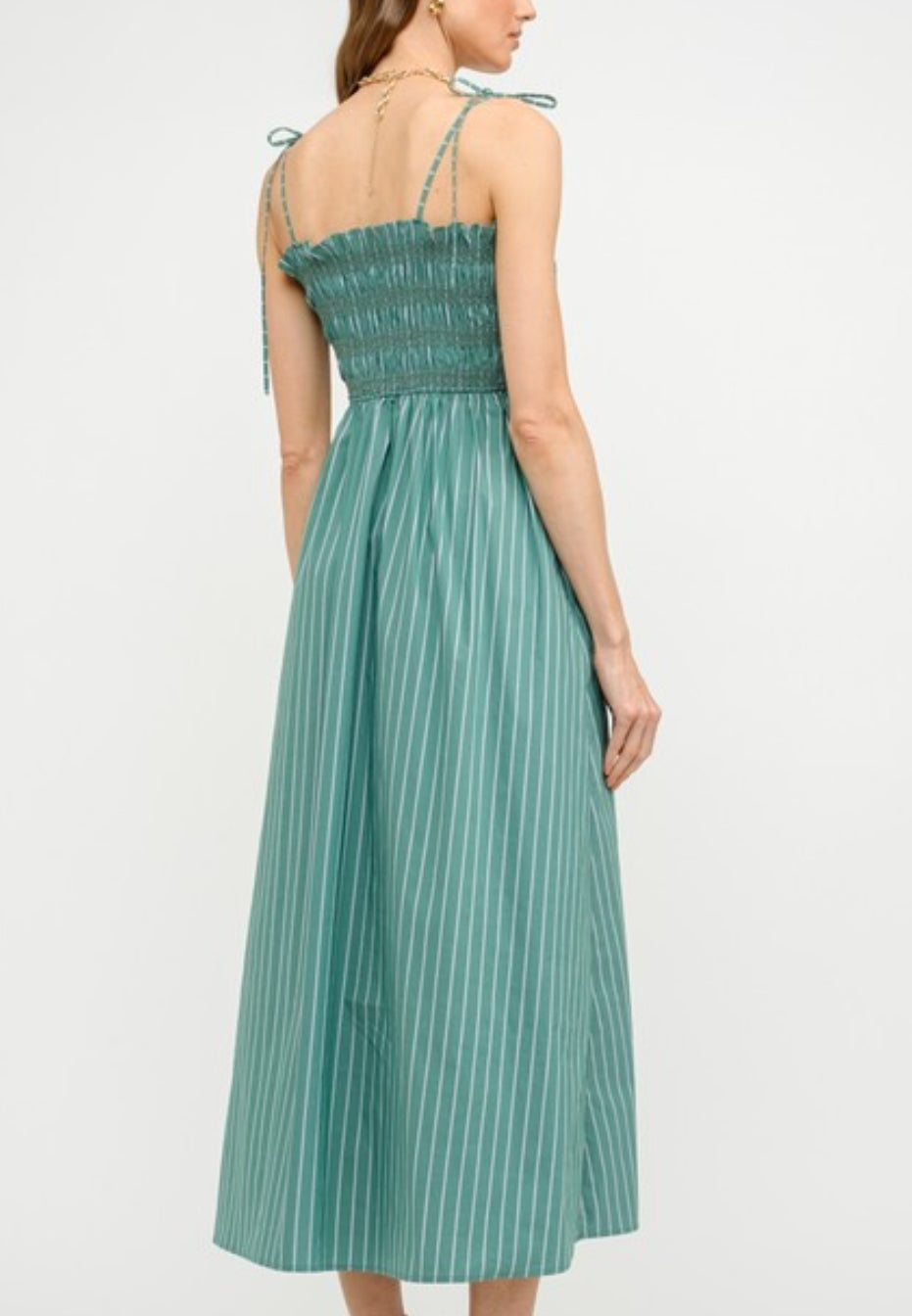 Kitty Striped Midi Dress