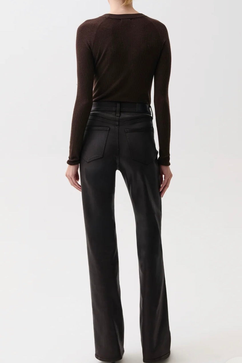 Pistola Evie High Rise Slim Boot Jean in Coated Mocha