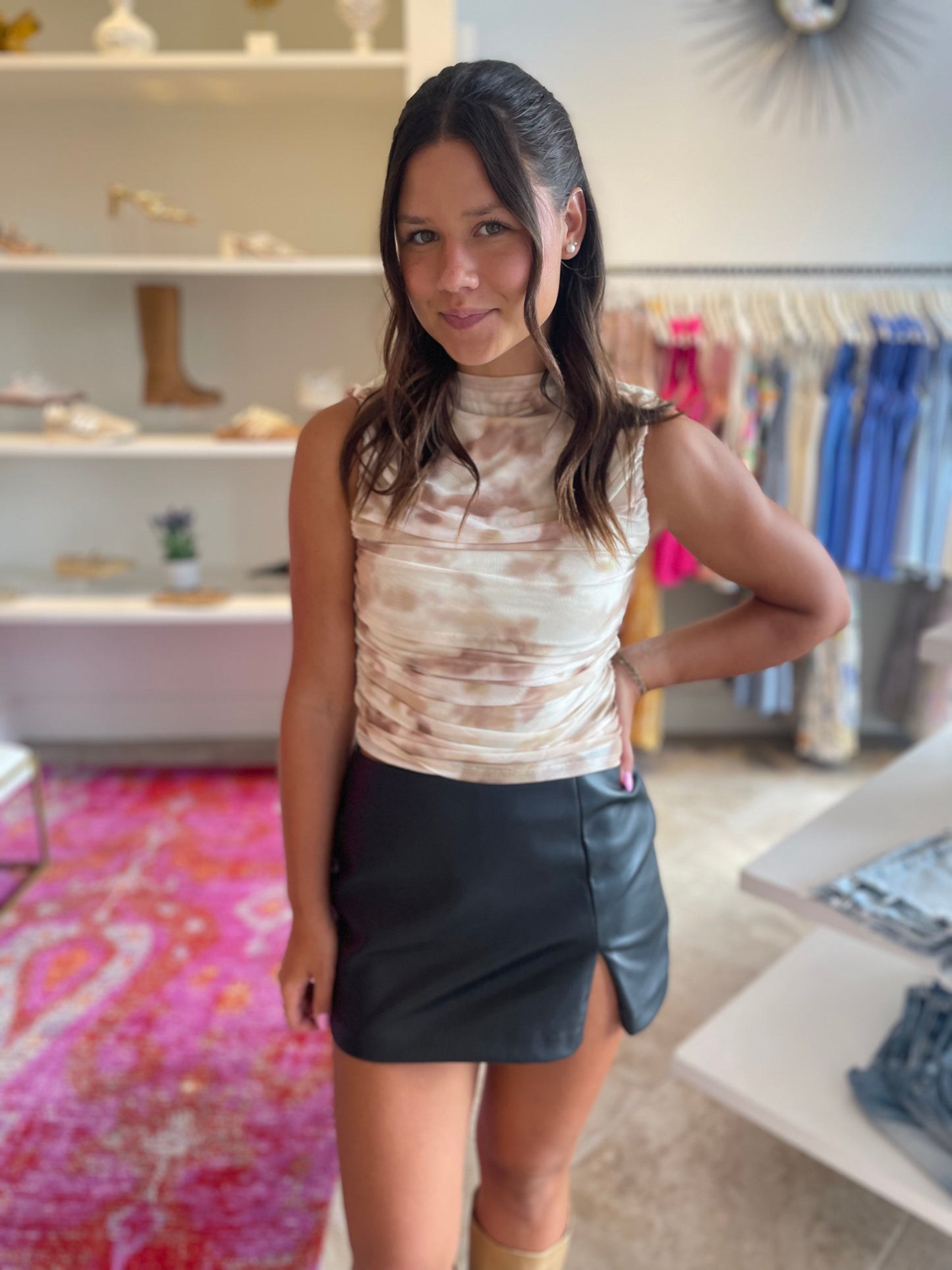 Lola Vegan Leather Skirt