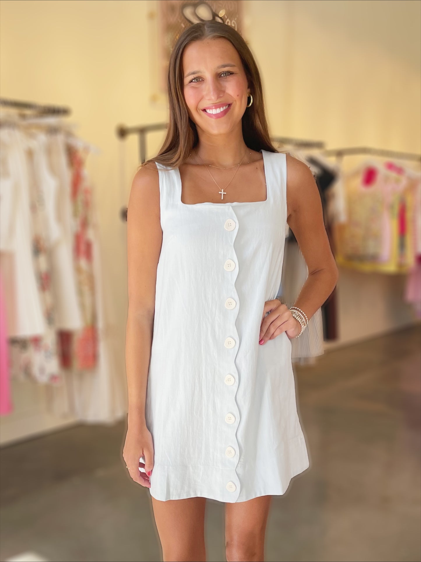 A.Ren Celine Mini Dress in Sky Blue