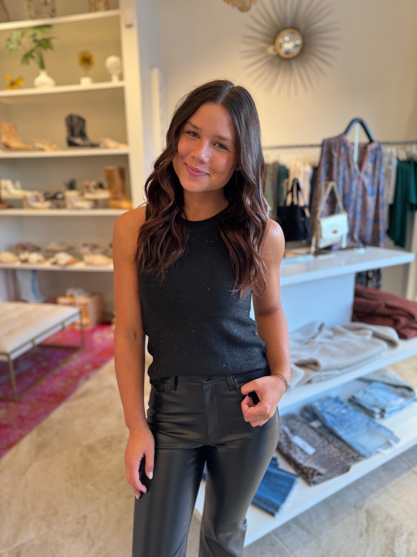 Deluc Angel Knit Top in Black