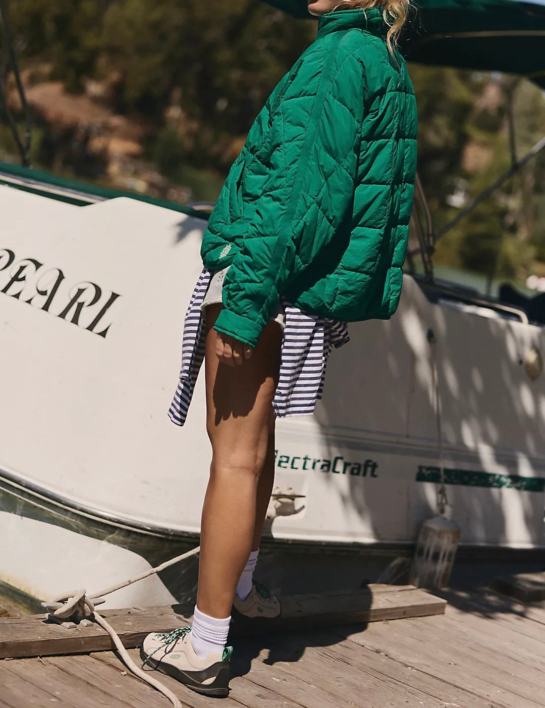 FP Movement Pippa Packable Puffer Jacket in Green Glow