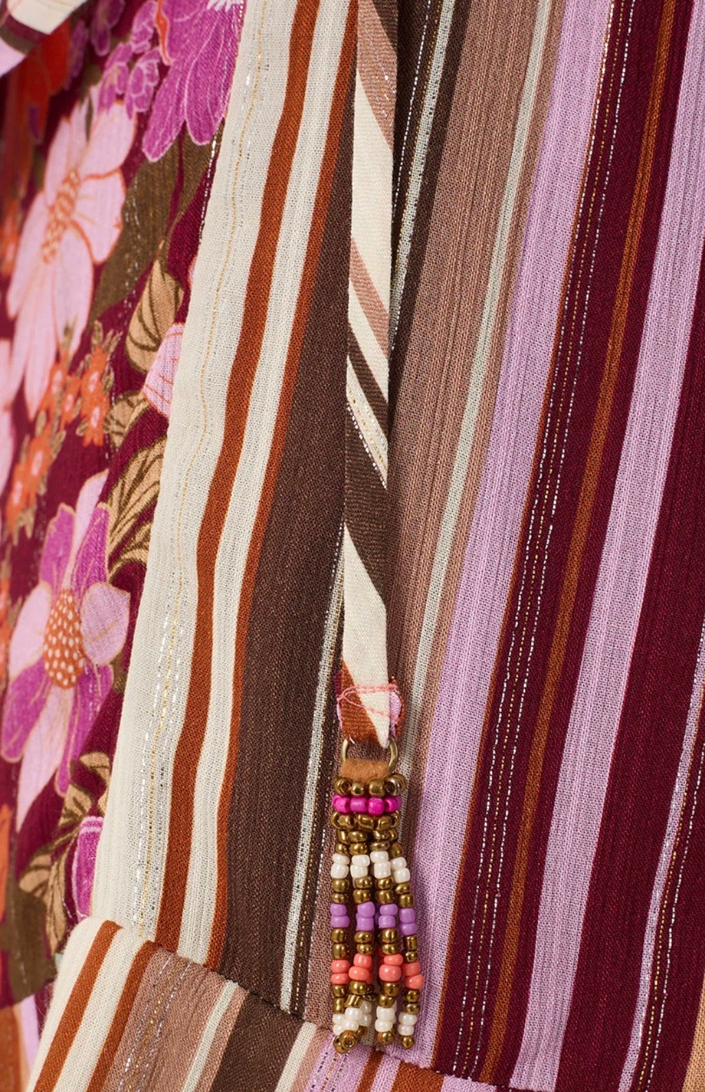 Dress To Lurex Front Ties in Aurora Stripes