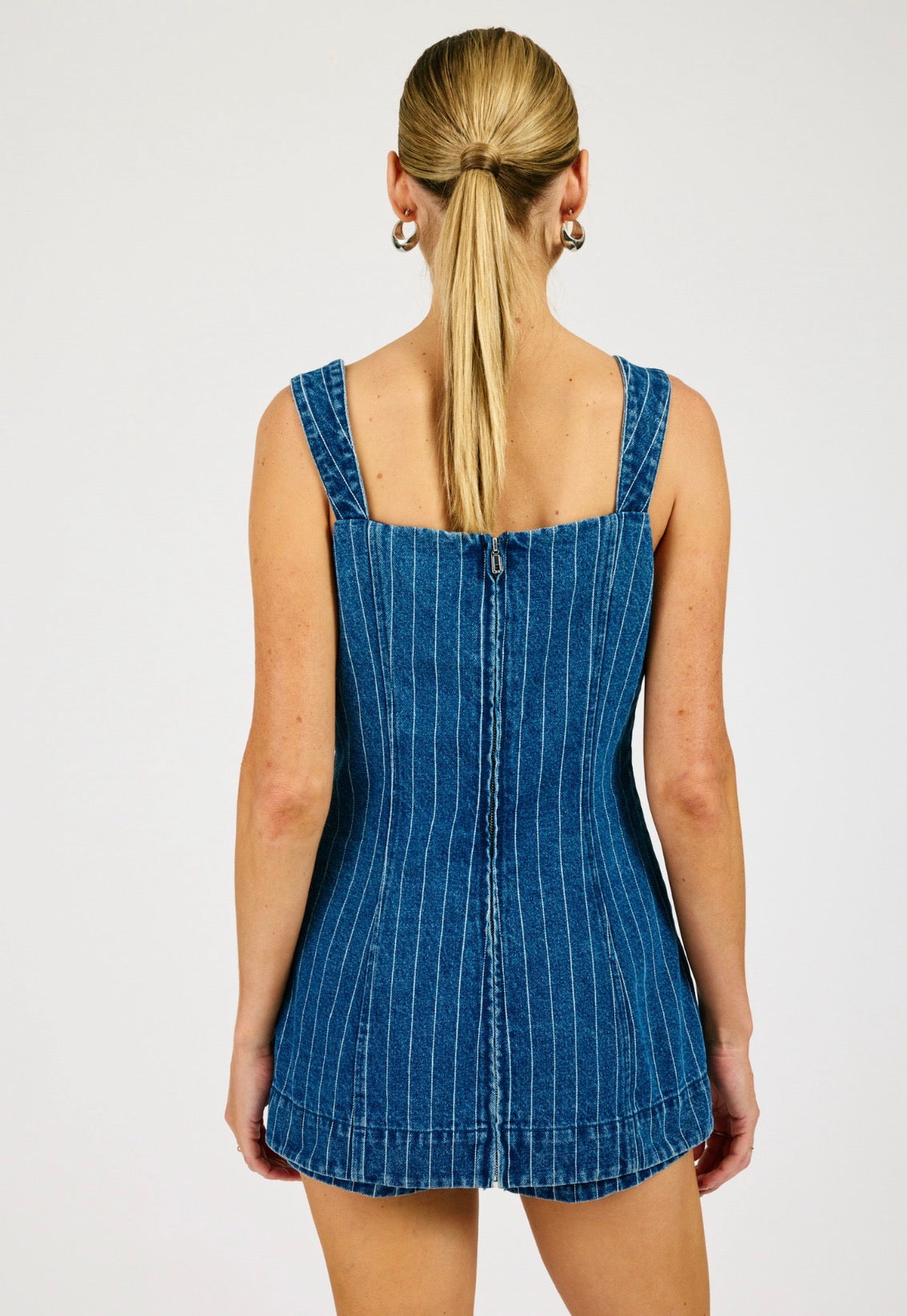 Line & Dot Monah Romper in Blue