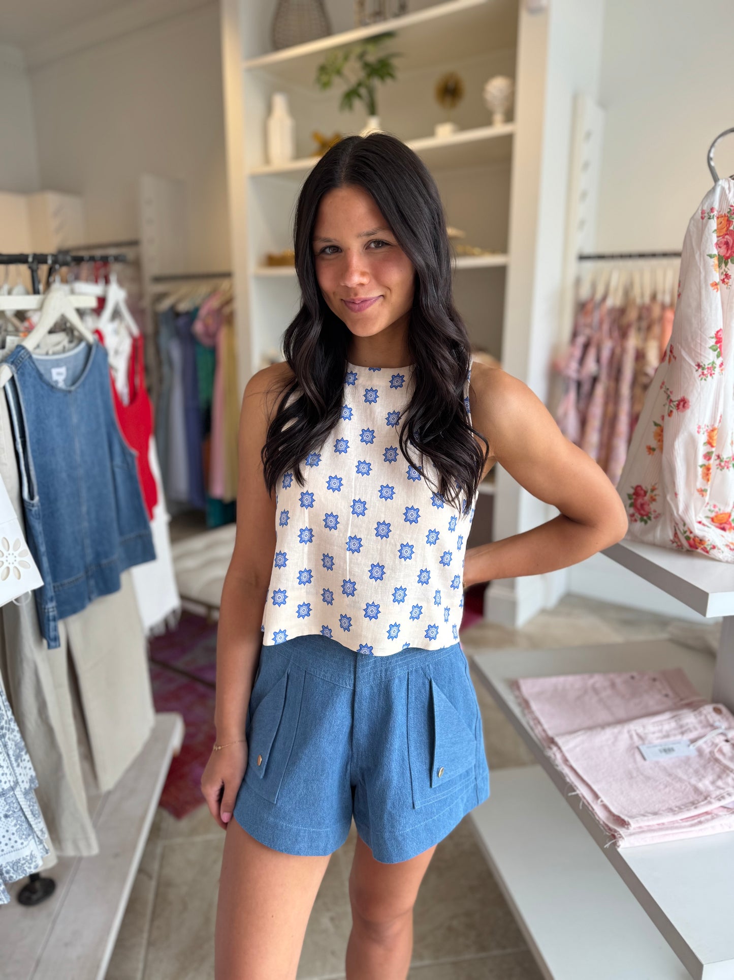 La Roque Cypress Shorts in Denim