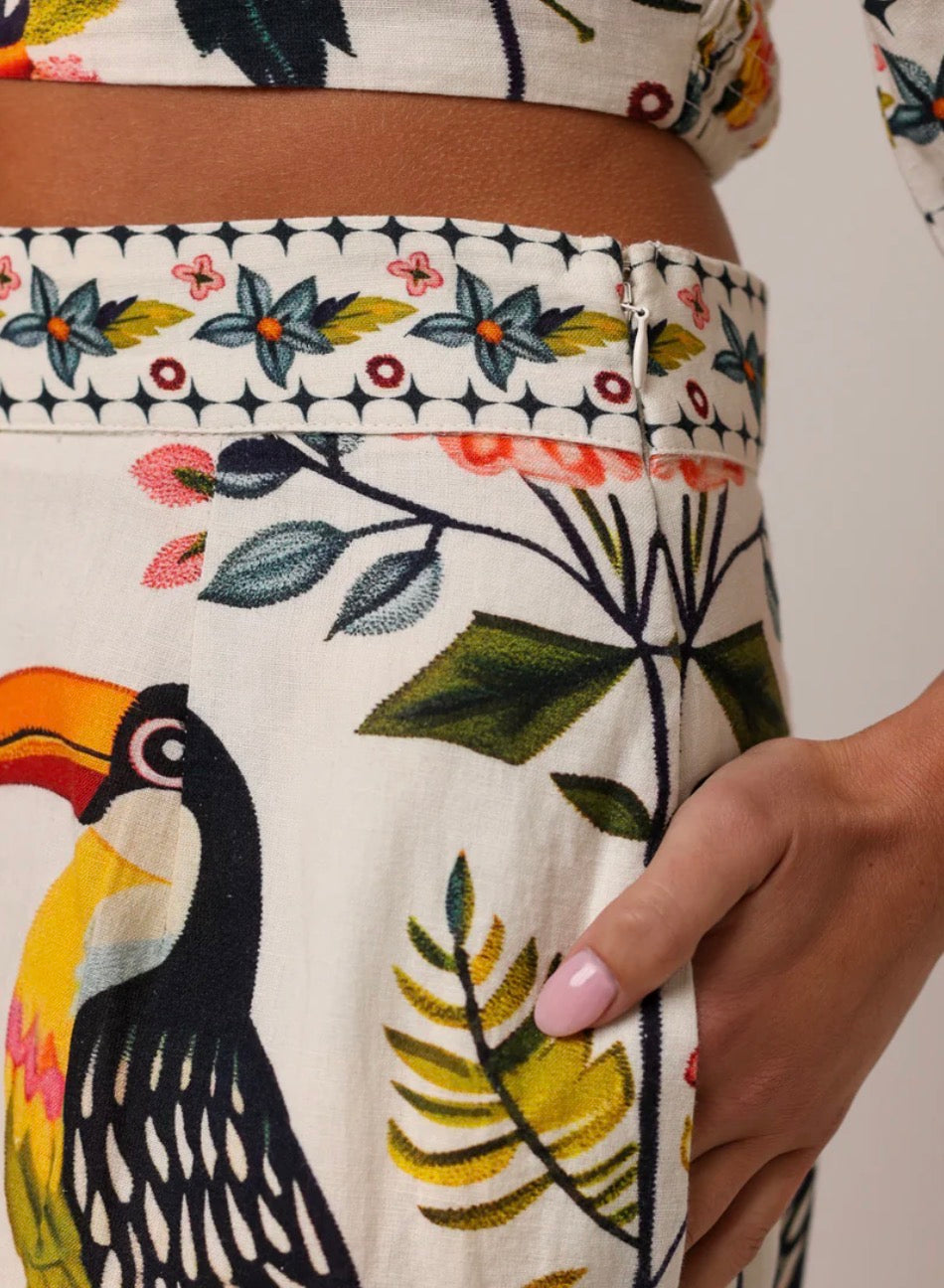 Shore Meredith Midi Skirt in Birdsong Blossom