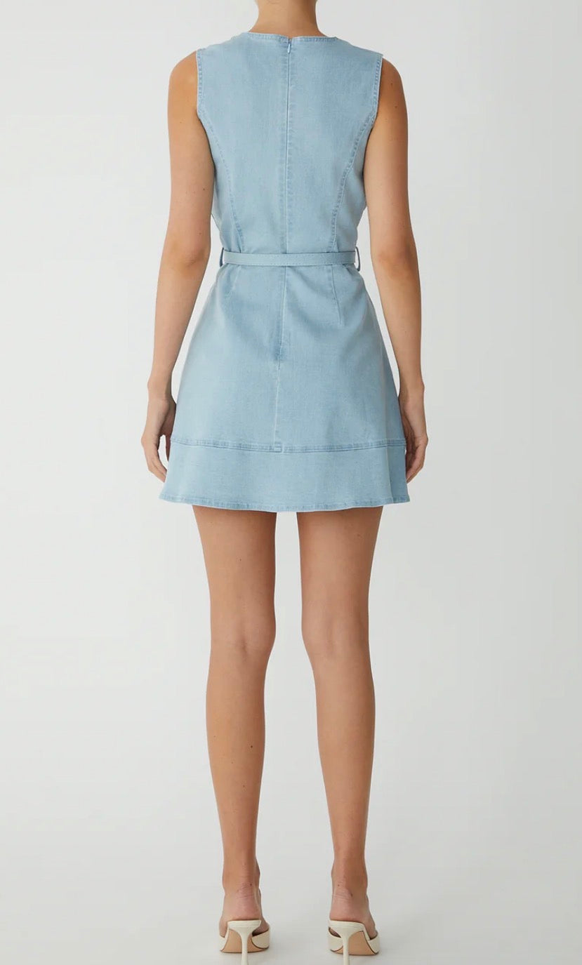 JS71 Sabrina Dress in Light Wash