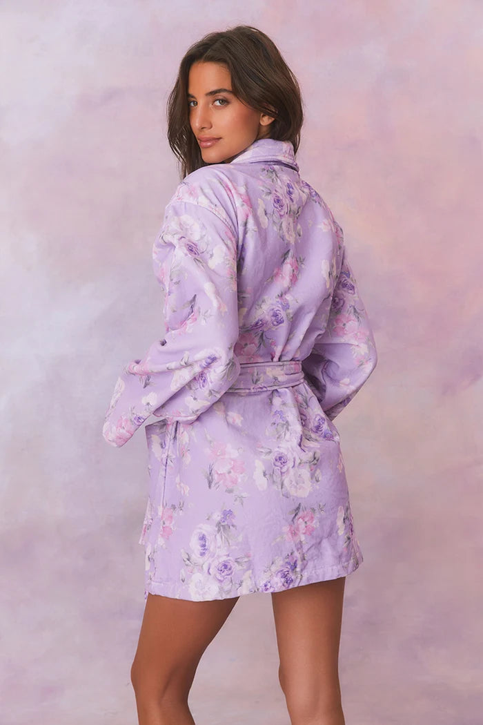 Love Shack Fancy Indie Robe in Hibiscus