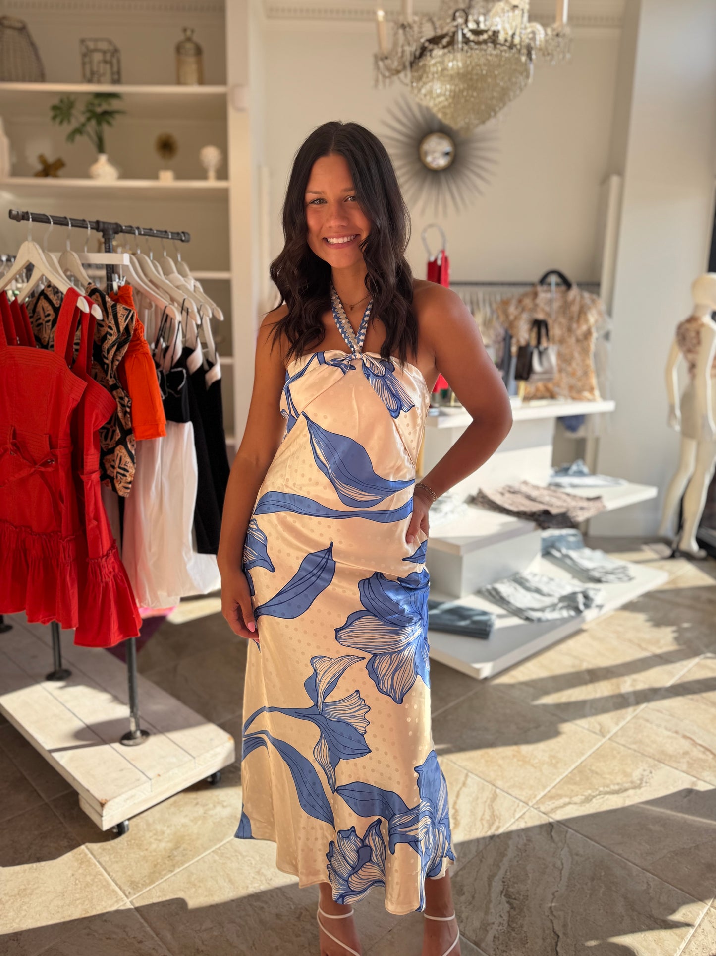 Ciebon Runie Floral Print Maxi Dress