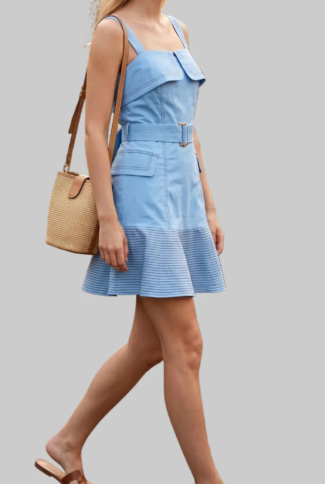 Lacey Dress in Powder Blue