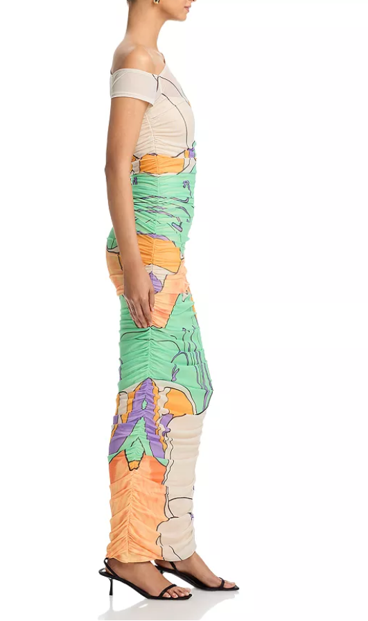 AFRM Biona Dress in Scarf Floral