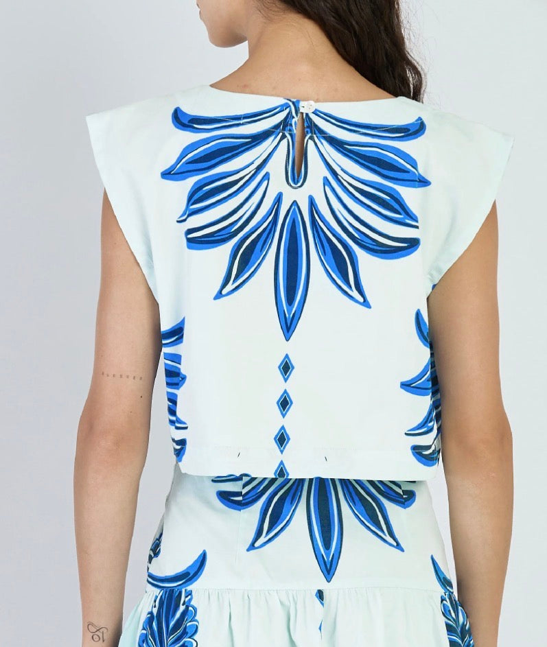 Beyond By Vera Piper Top in Palm Springs Navy