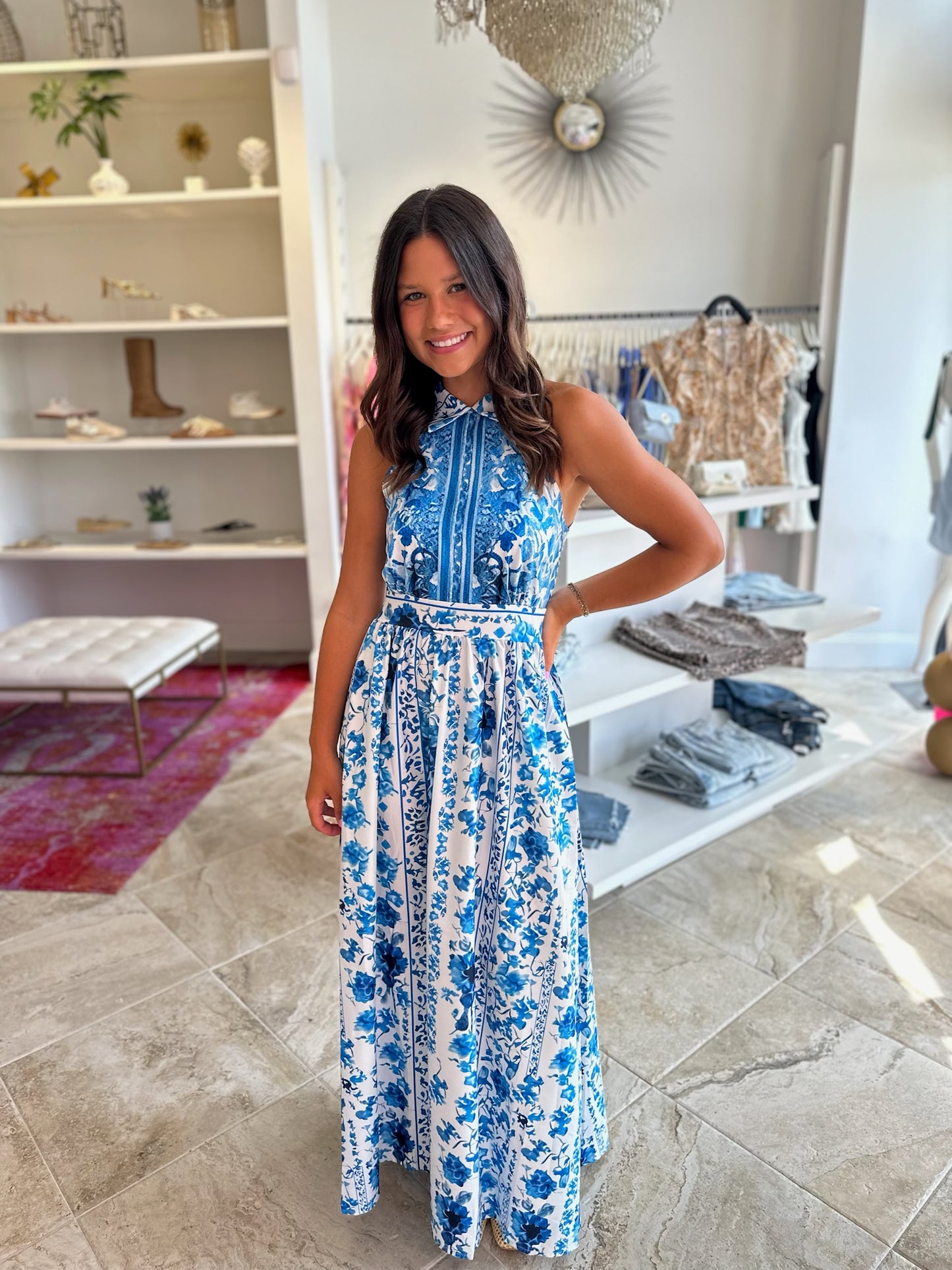 Corrie Floral Print Maxi Dress