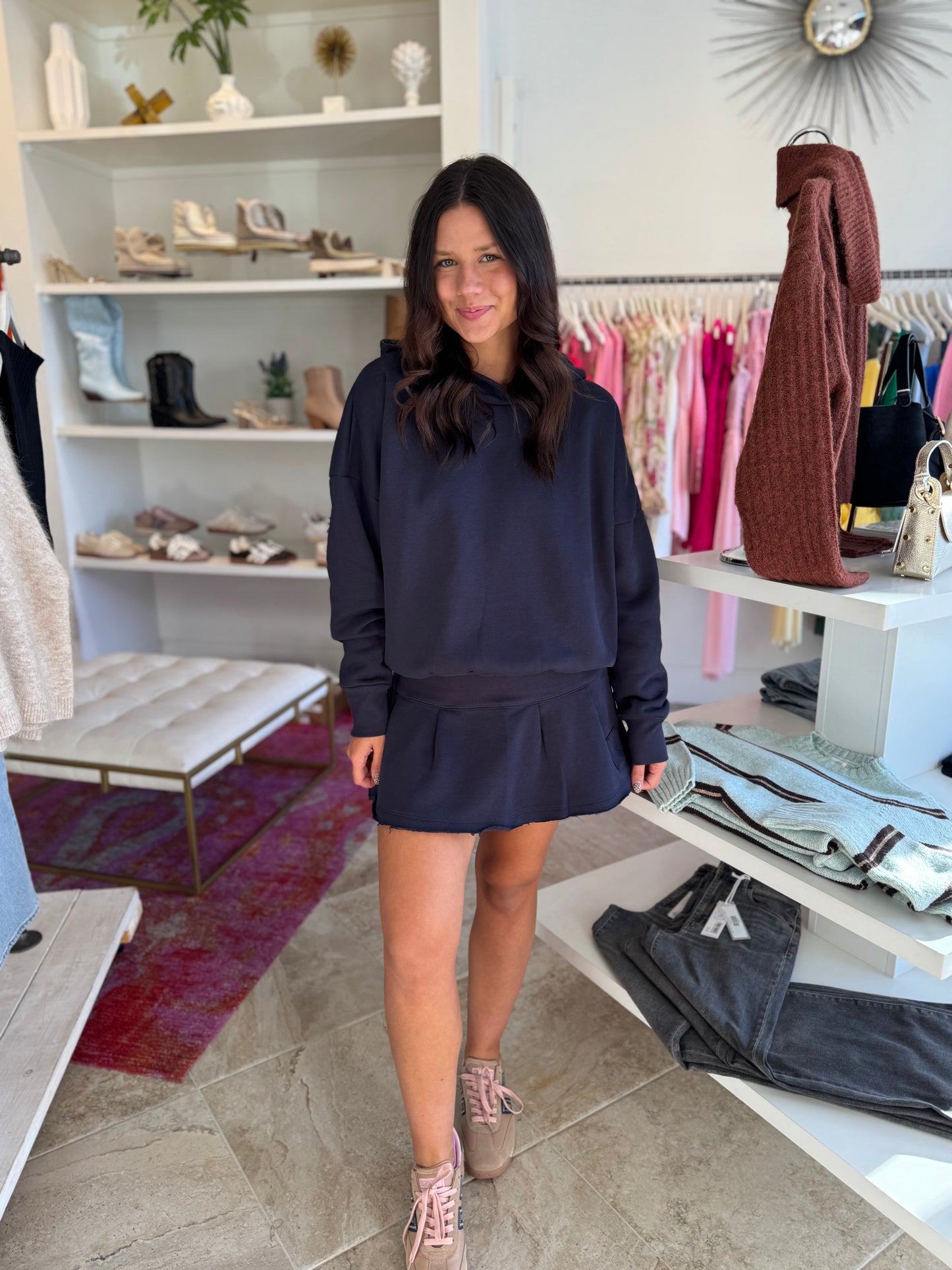 FP Movement Sprint To The Finish Skirt Set in Midnight Navy