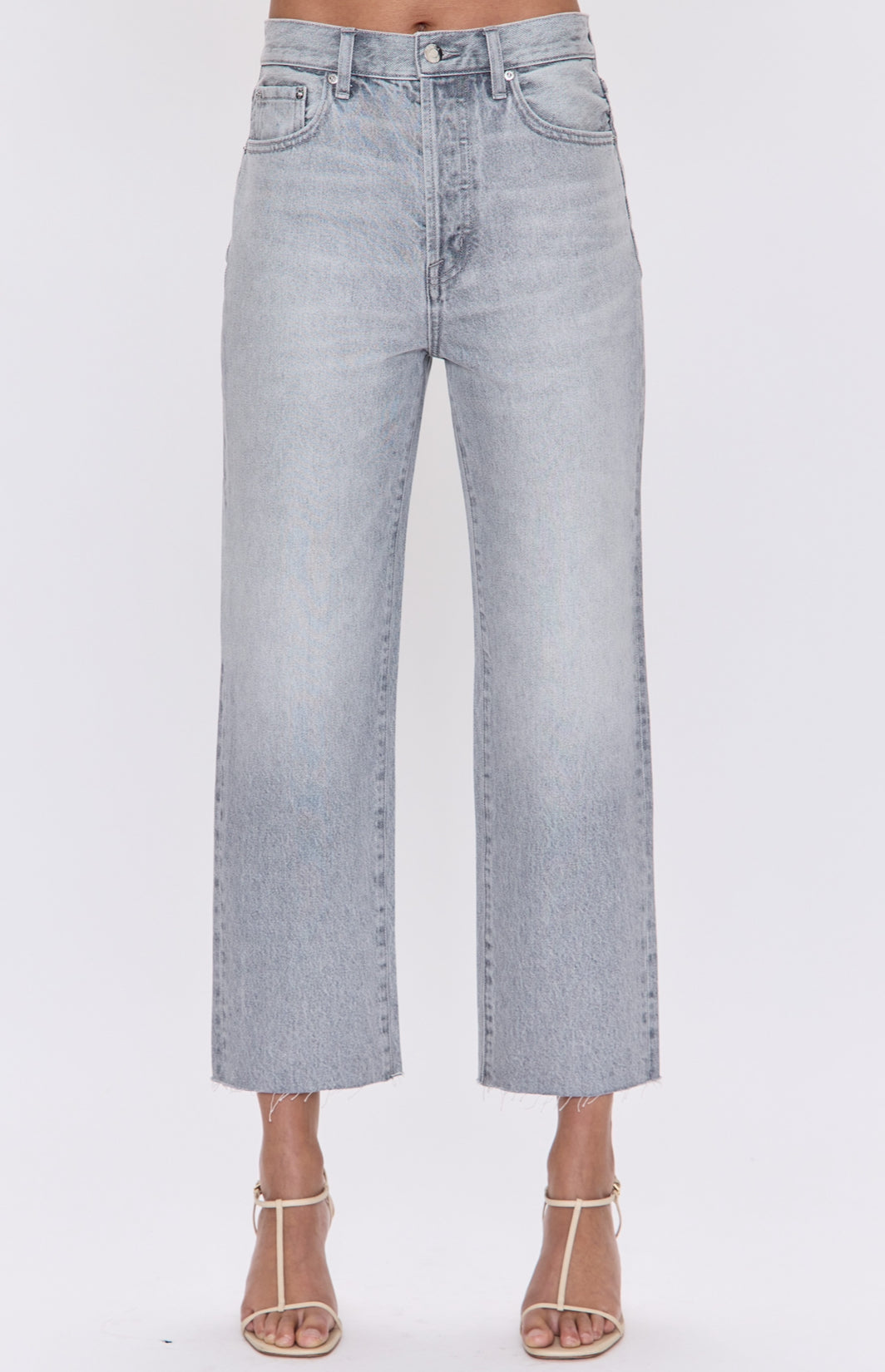Pistola Cassie Crop Super High Rise Straight Jean in Enigma