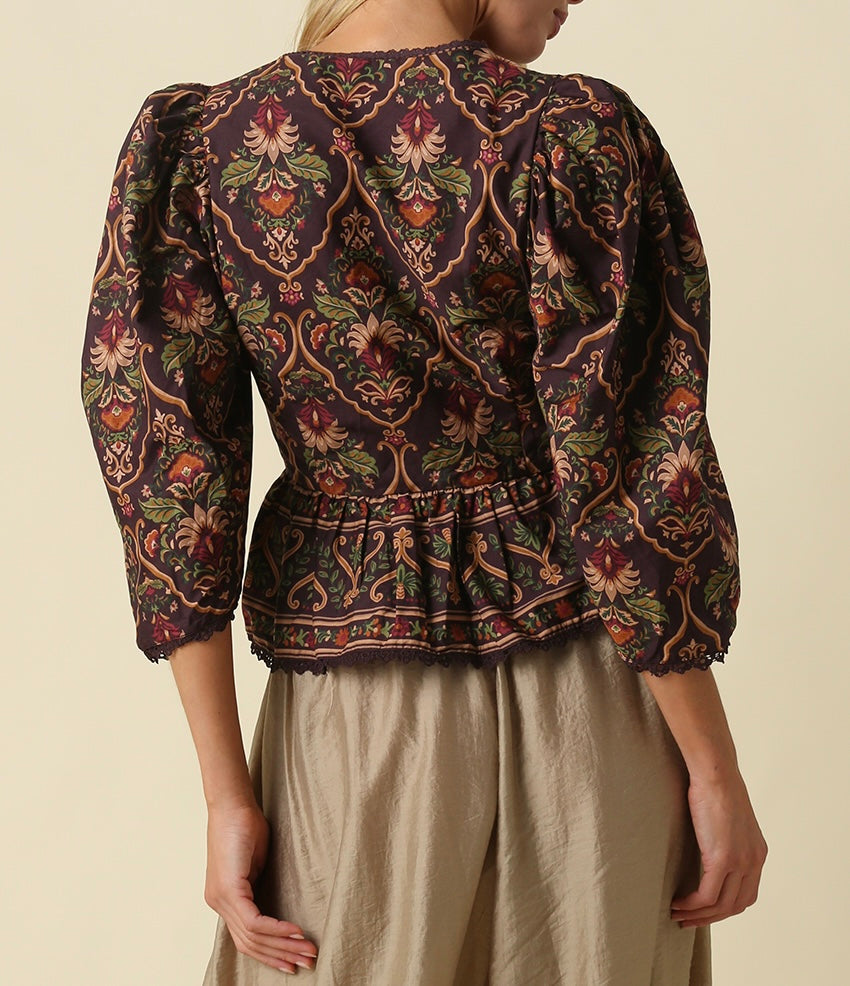 Amanda Top in Chocolate Multi