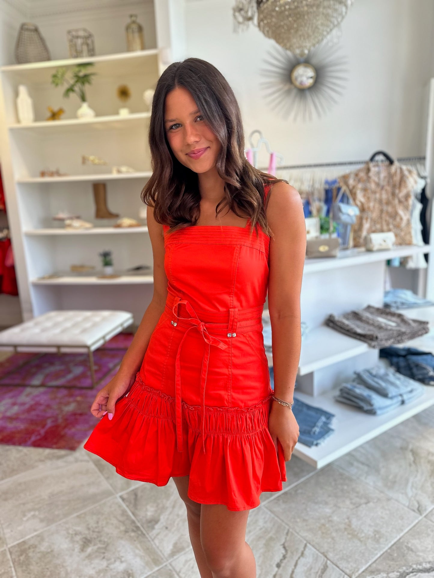 Aubie Belted Dress