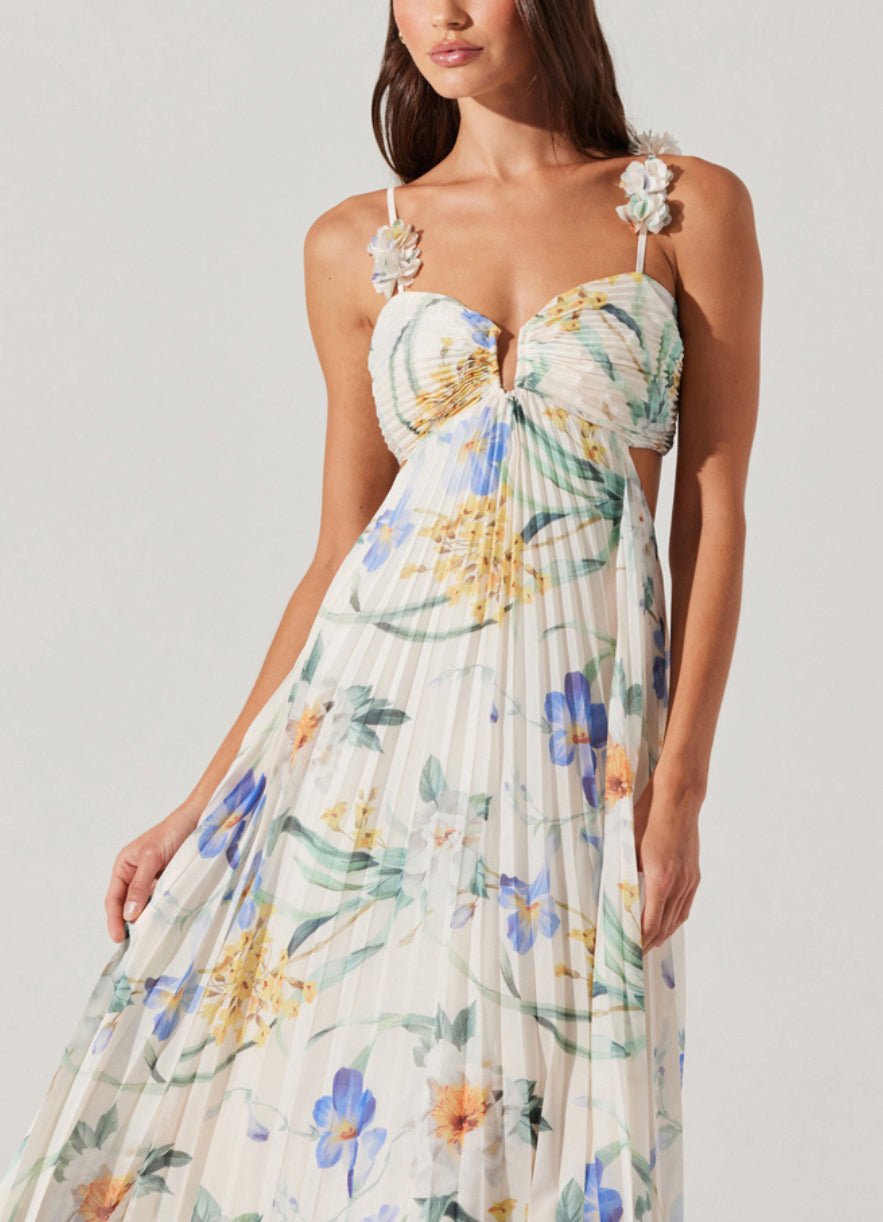 ASTR Emese Dress in Blue Multi Floral