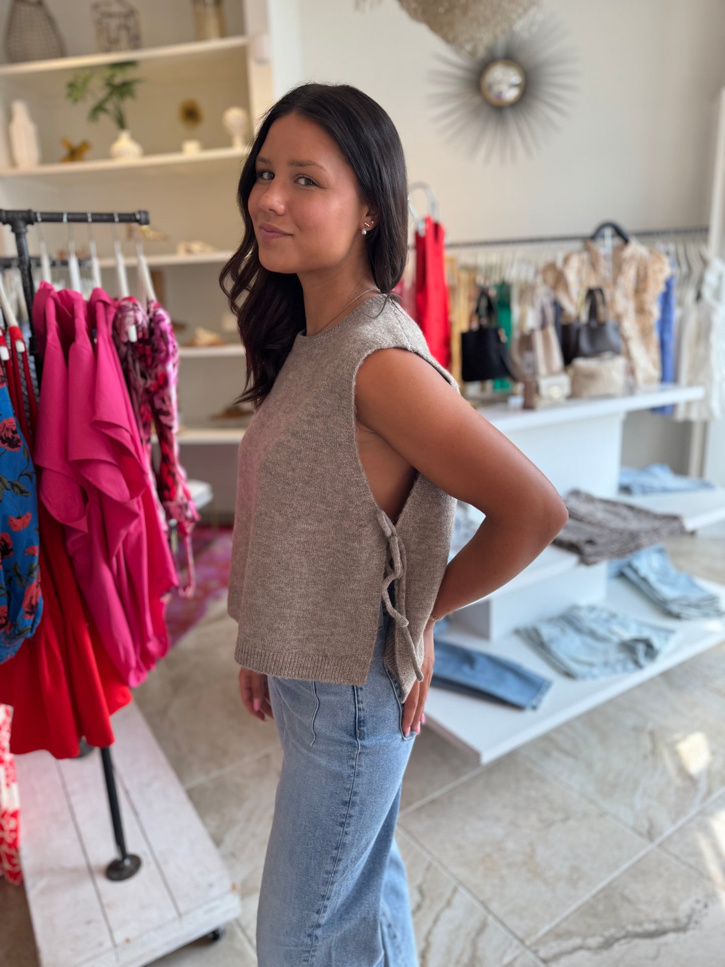 Mattie Mocha Sweater Vest