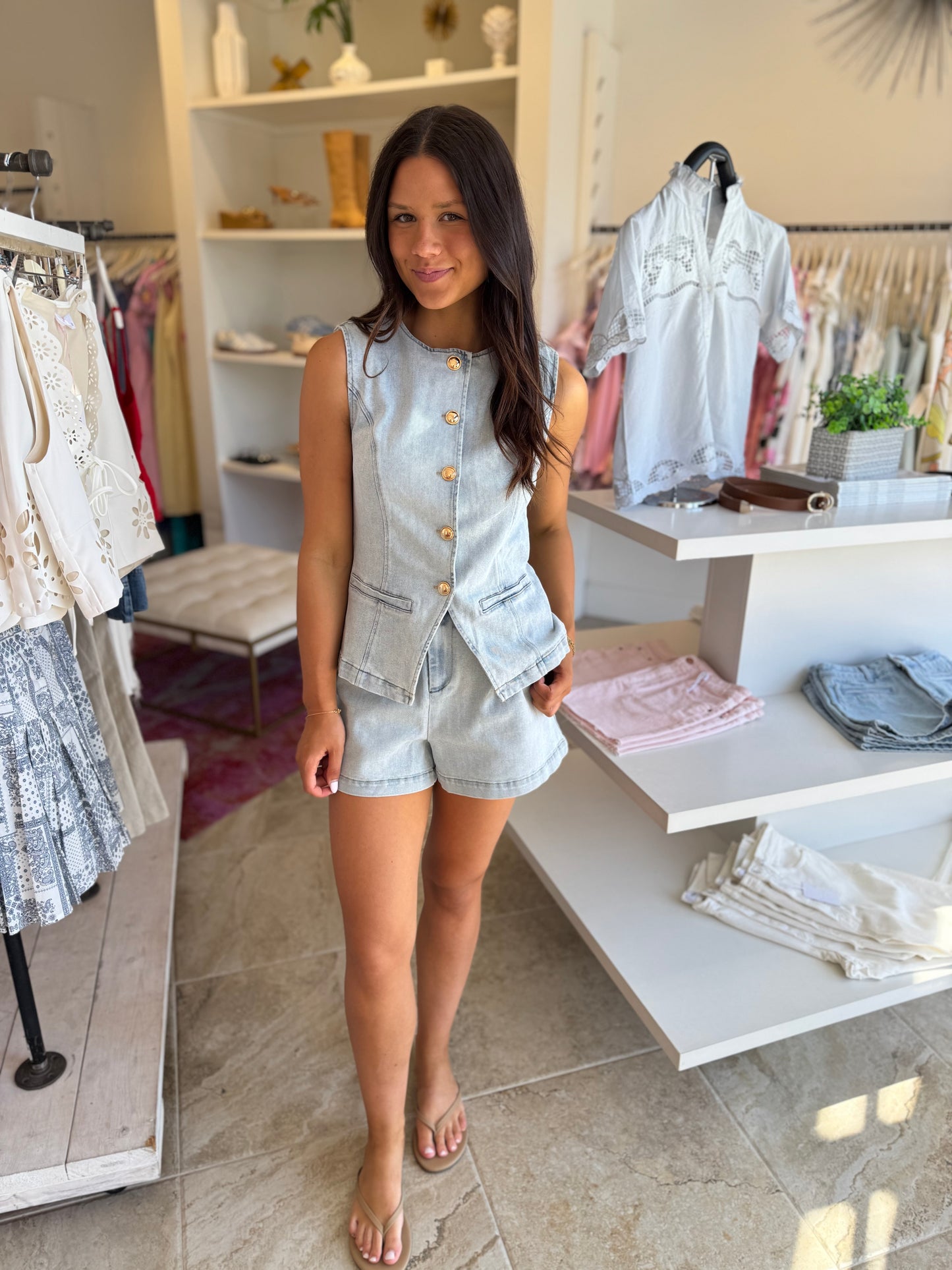 Musgraves Denim Top and Short Set