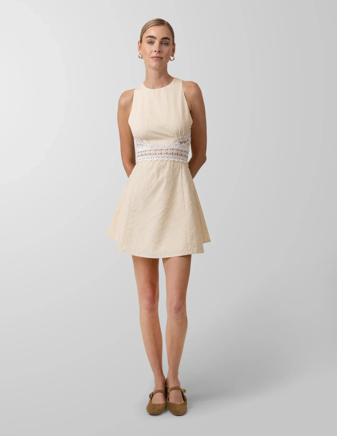 Line & Dot Noemi Mini Dress in Yellow Multi