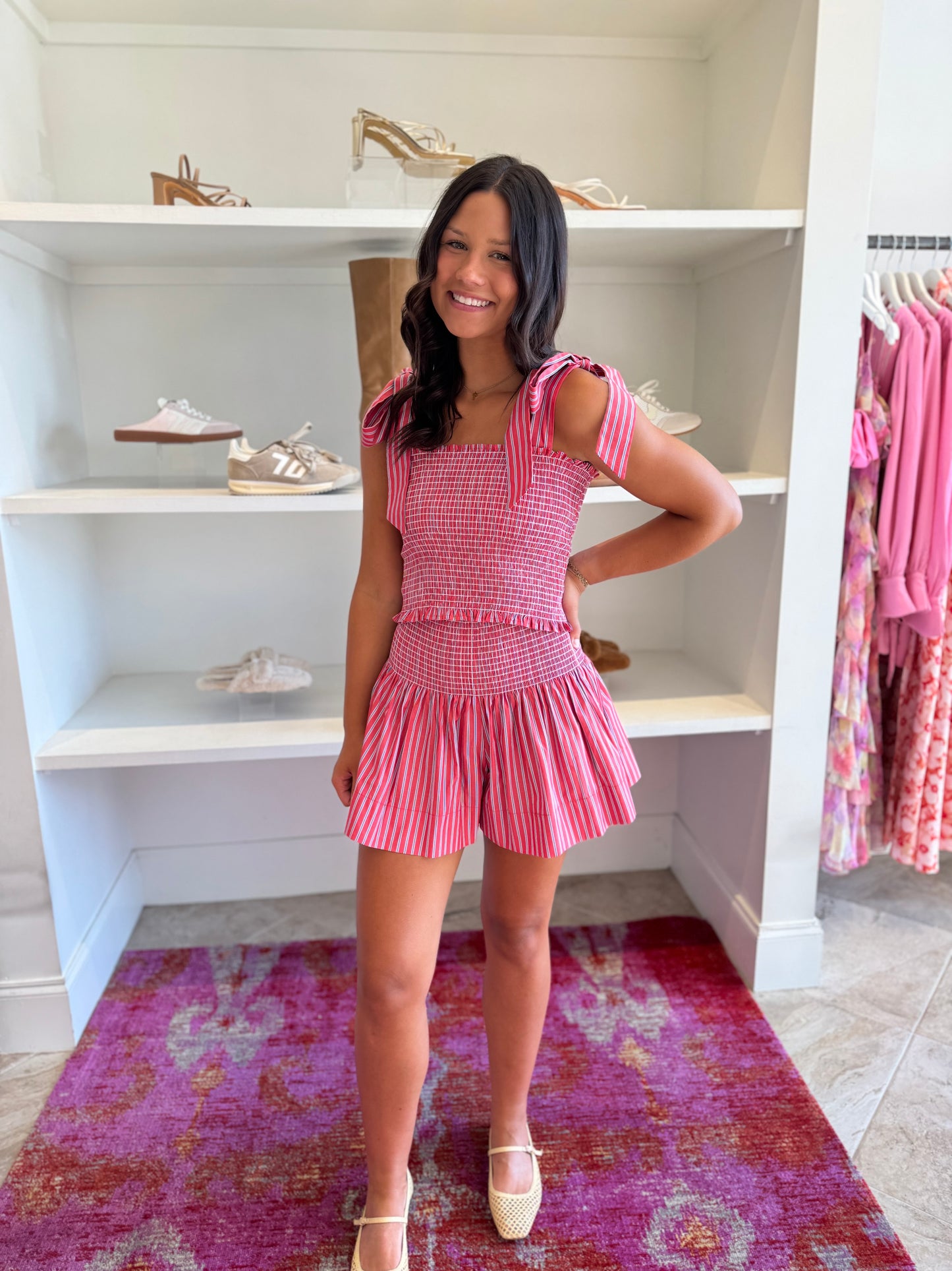 Koch Erica Skirt in London Red Stripe