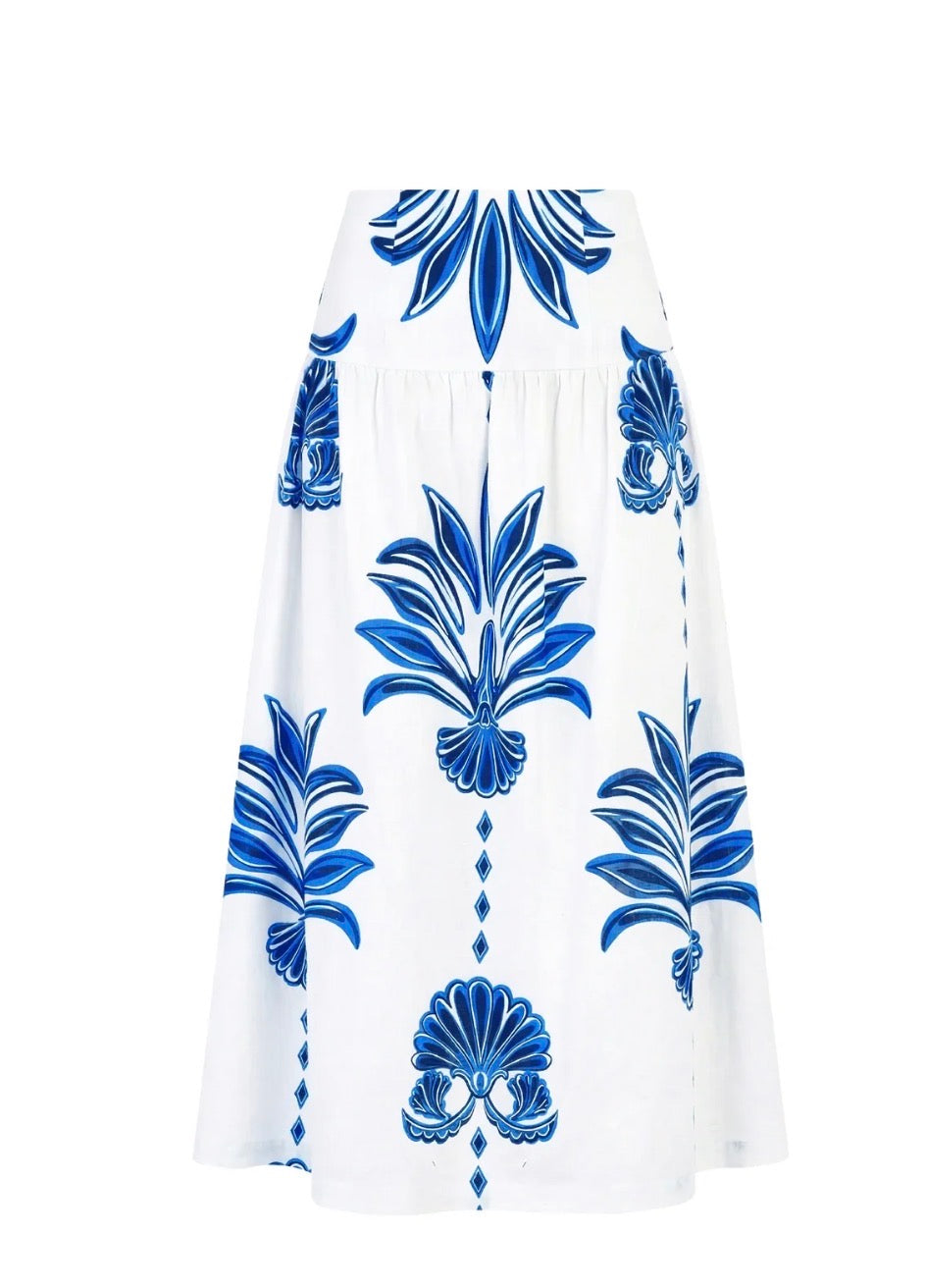 Beyond By Vera Kara Skirt in Palms Springs Navy