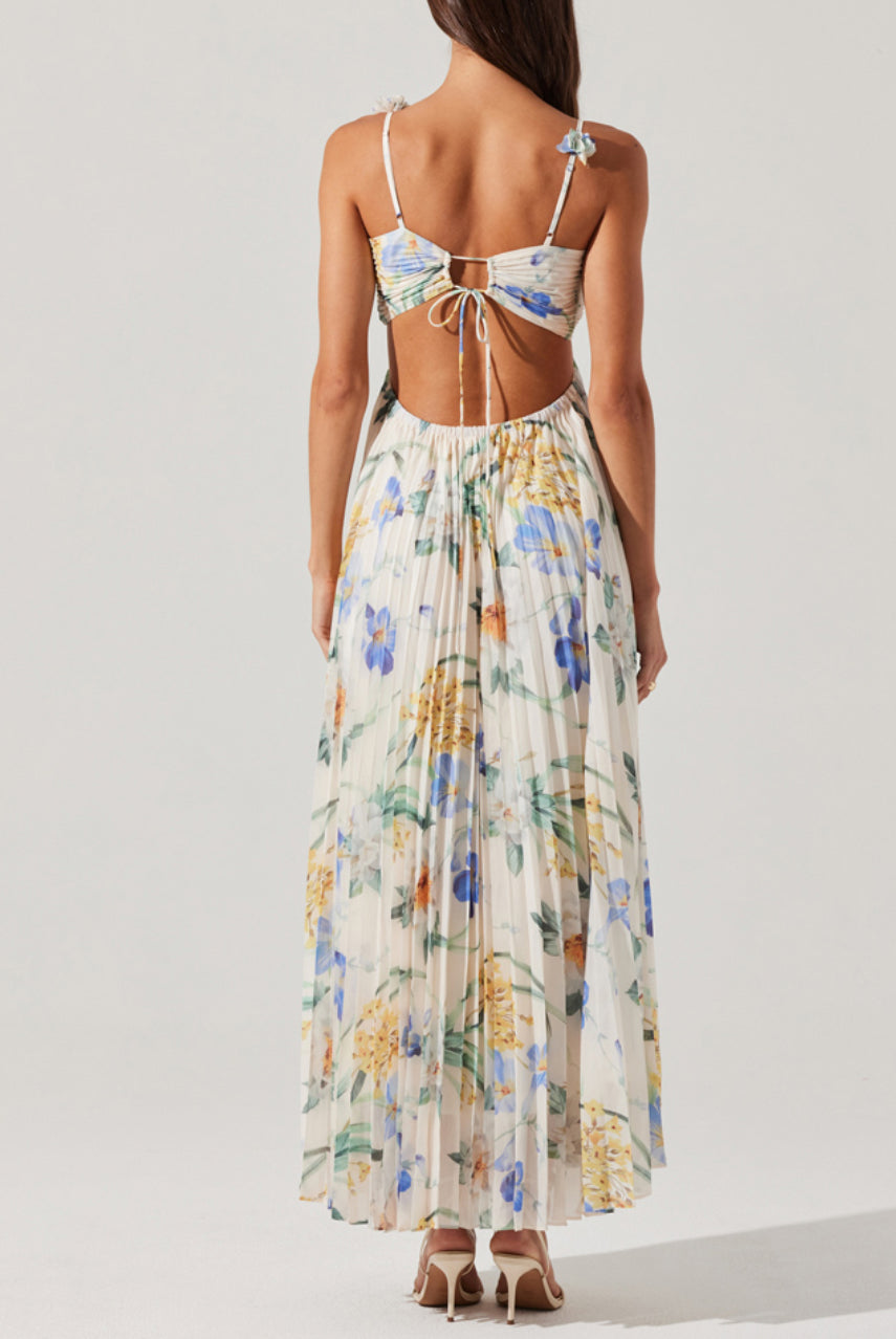ASTR Emese Dress in Blue Multi Floral