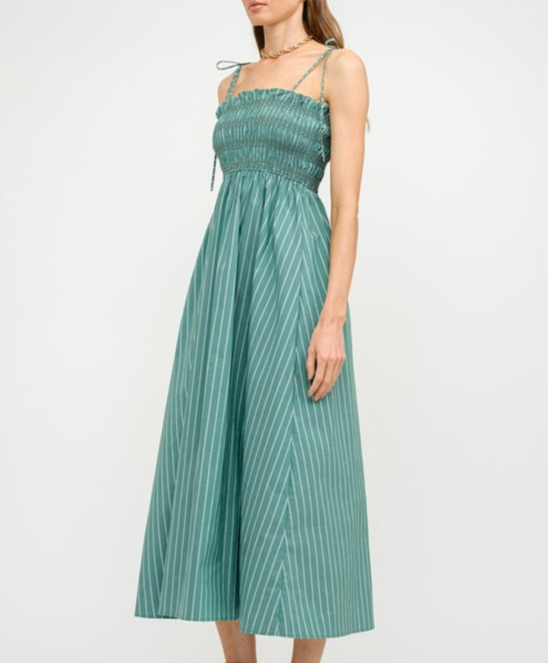 Kitty Striped Midi Dress