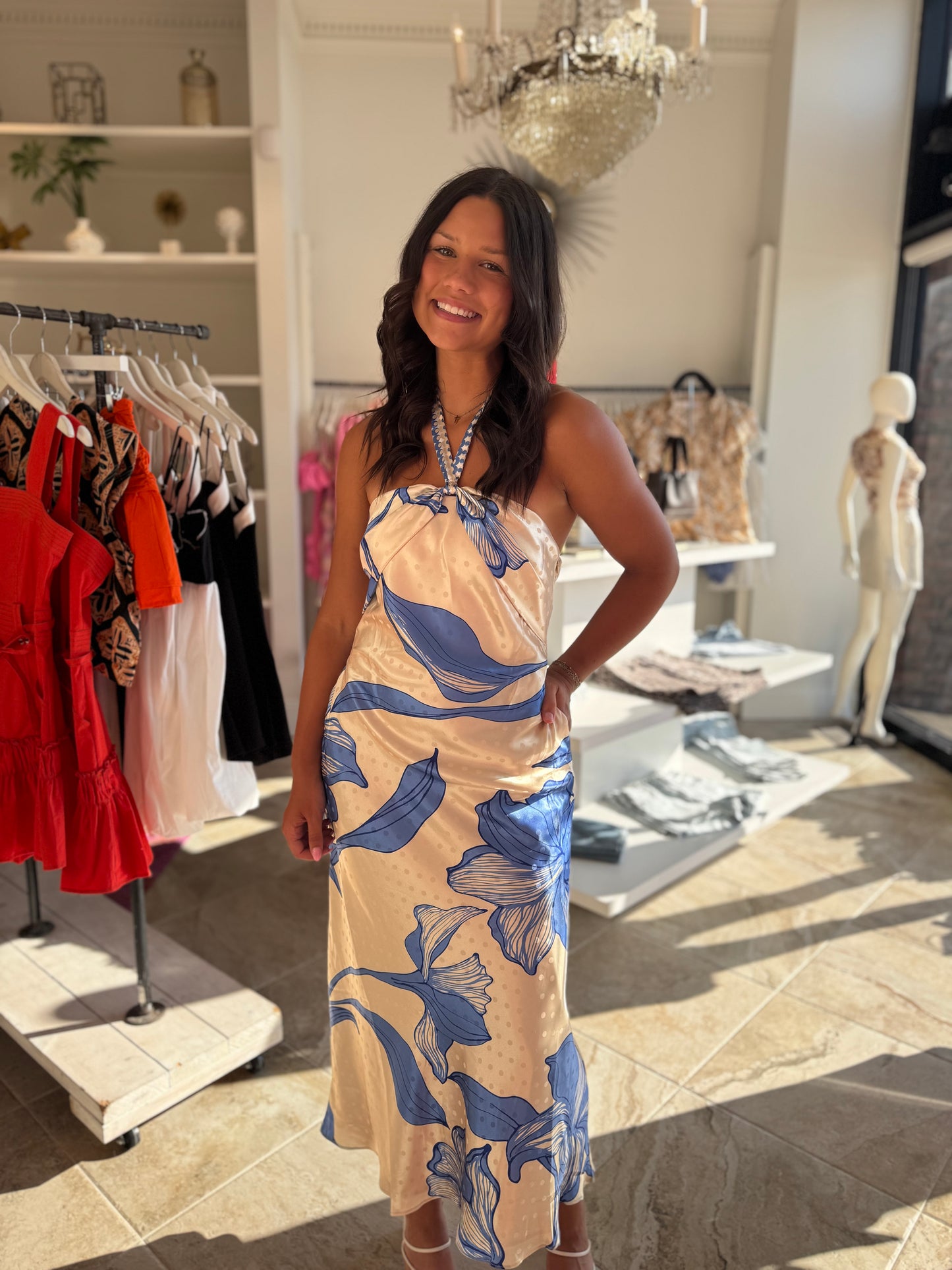 Ciebon Runie Floral Print Maxi Dress