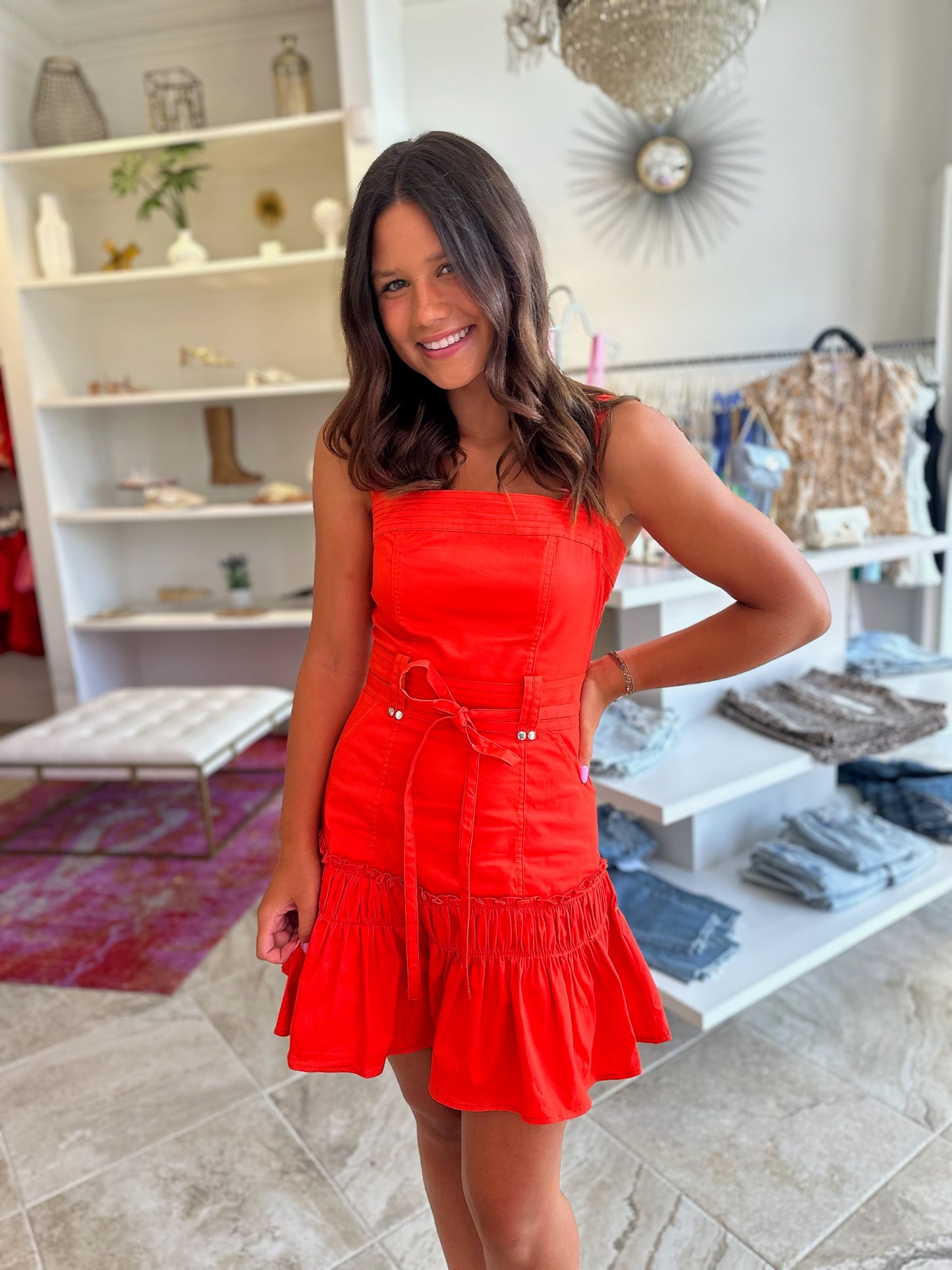 Aubie Belted Dress