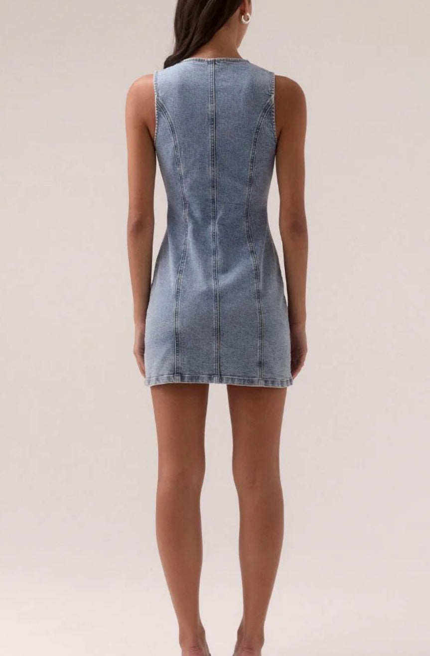 Sovere Etch Denim Mini Dress