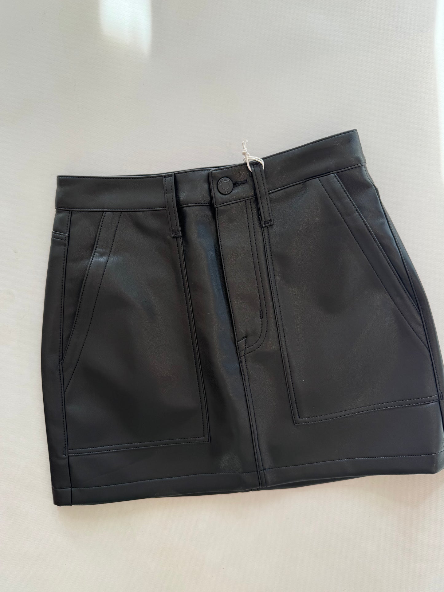 Pistola Skye Utility High Rise Mini Skirt in Slate Black
