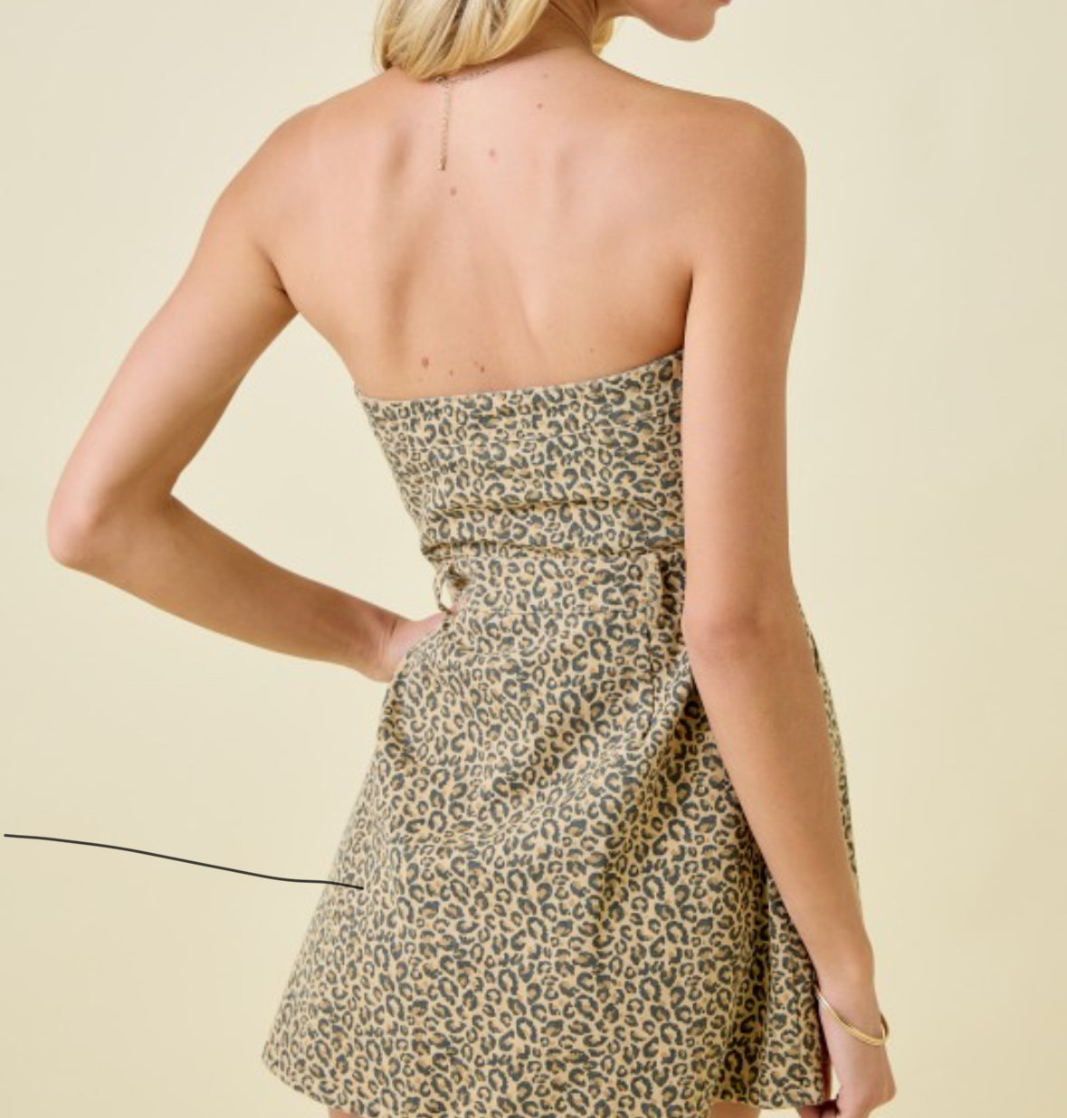 Lesley Leopard Strapless Romper