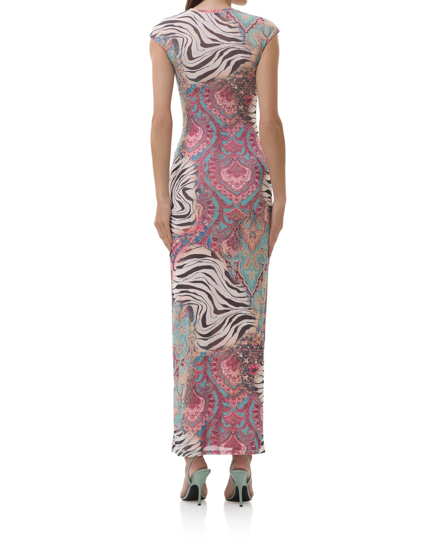AFRM Cody Crewneck Dress in Gilded Paisley