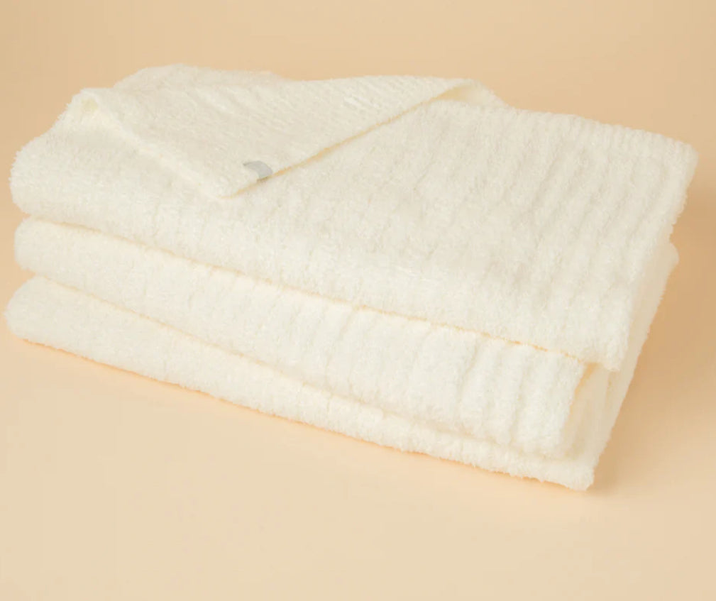 Softies Solid Rib Marshmellow Blanket in Almond