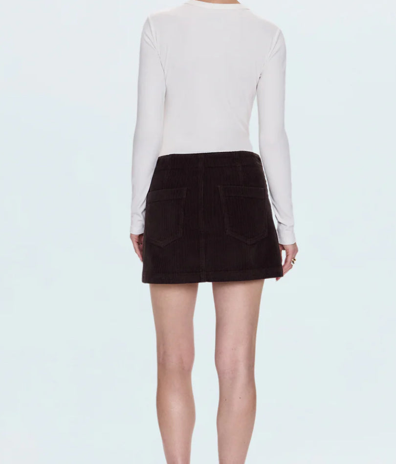 Pistola Uma High Rise Mini Skirt in Mocha