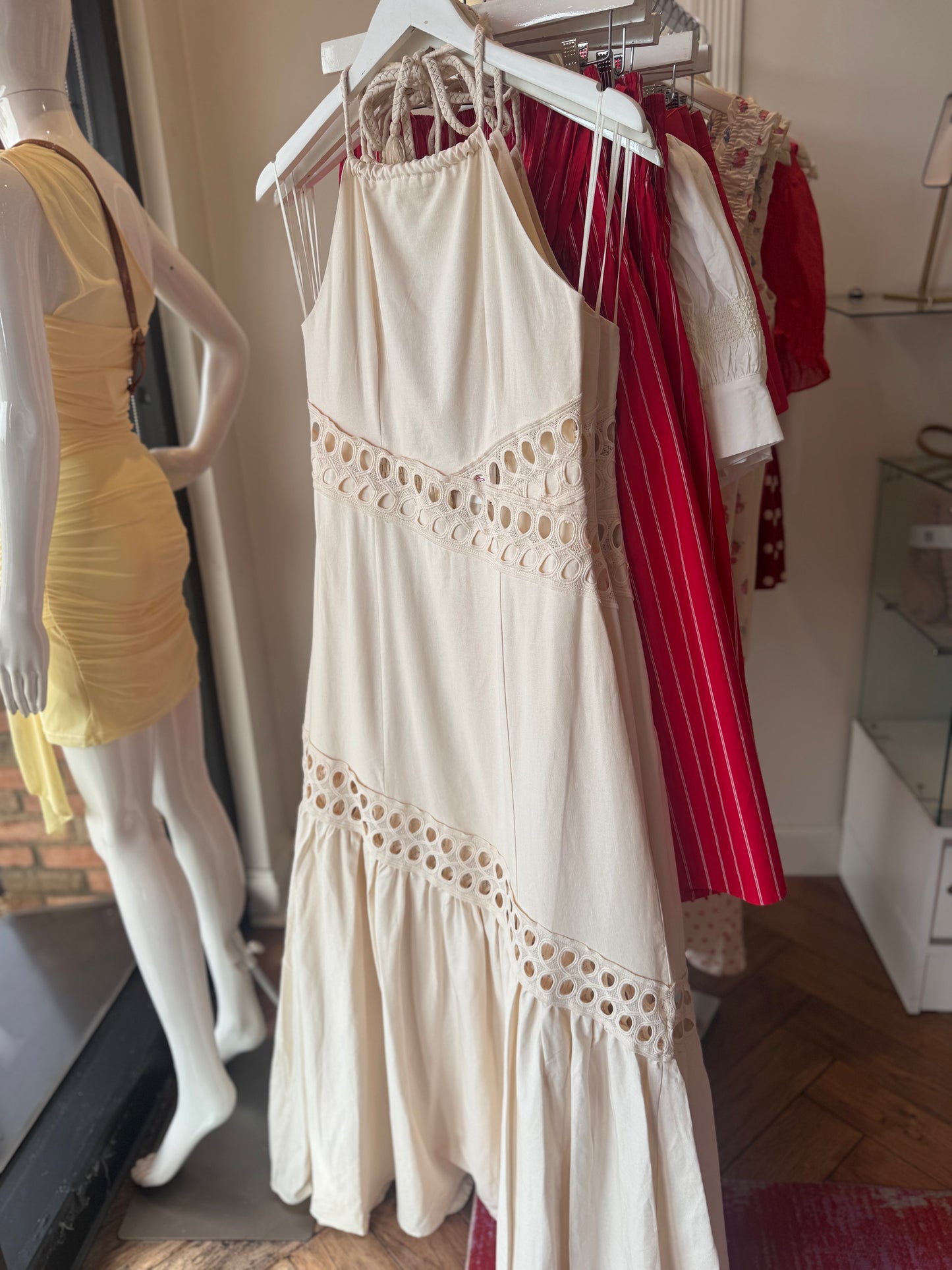 Nader Halter Maxi Dress in Ecru