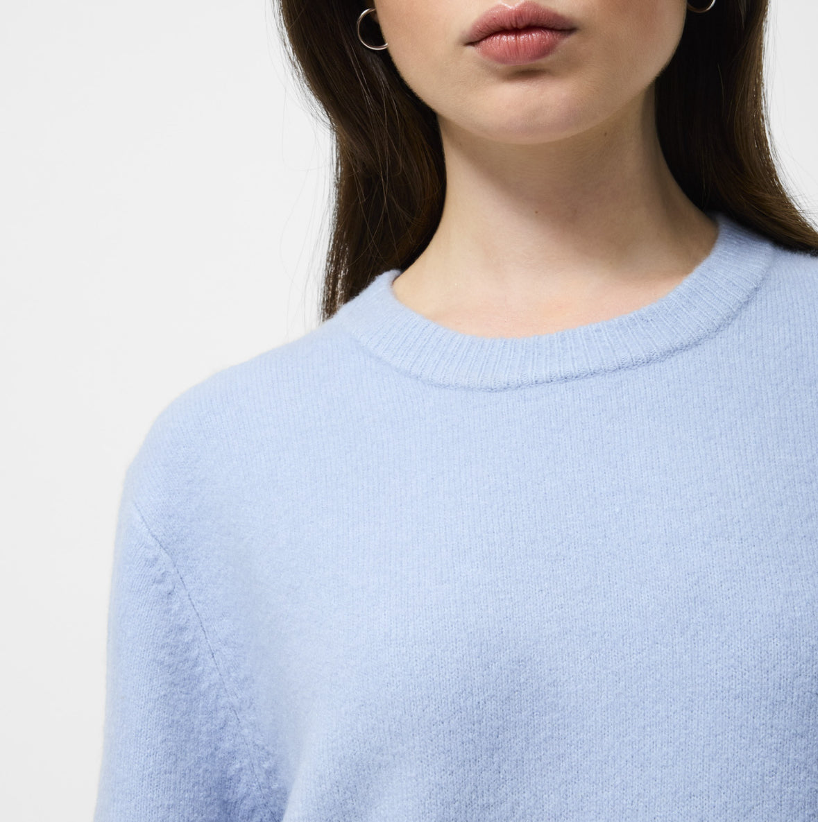 French Connection Emilia Knit Boyfriend Pullover in Moonmist