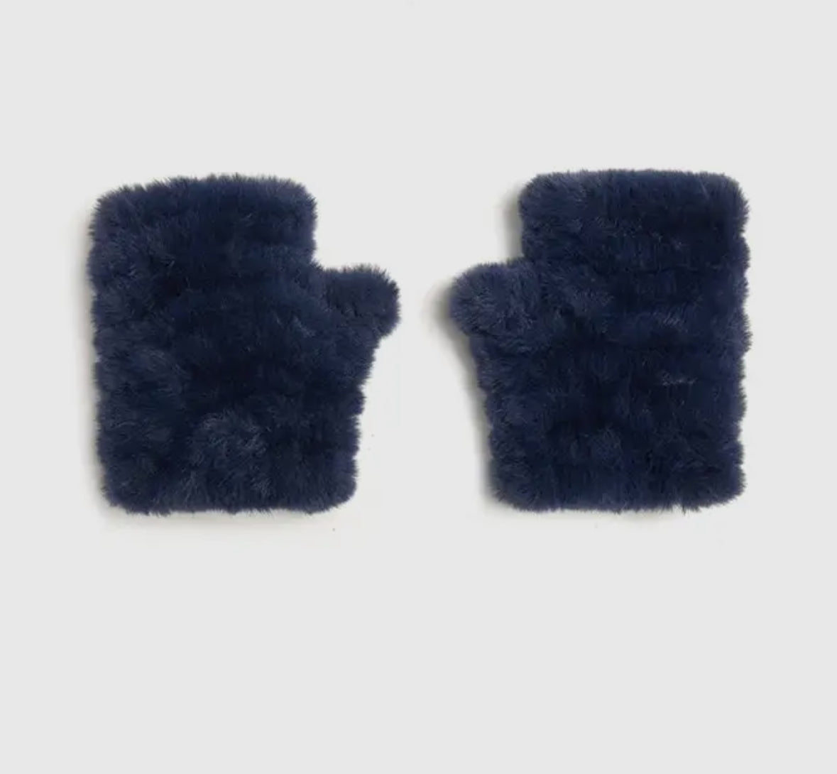 Jocelyn Faux Mandy Mittens In Navy